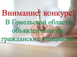 В Гомельской области объявлен конкурс гражданских инициатив